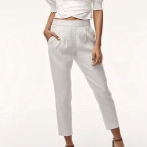Aritzia Babaton Cohen Linen Pull-On Style
Trousers, White. Size 4